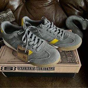 BNWT Skechers Heritage Zinger 2.0 Classix Gray Retro Sneakers USW 7 Unisex style